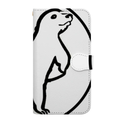 ロゴマーク風カワウソくん Book-Style Smartphone Case