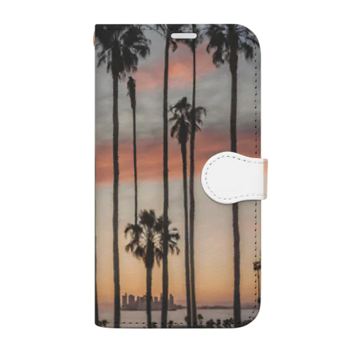 サンセットビーチパーム Book-Style Smartphone Case
