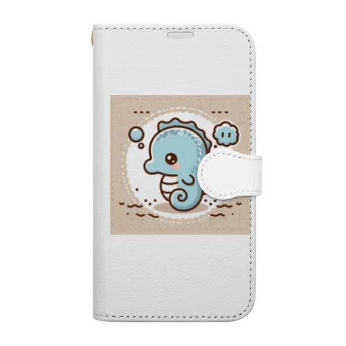 かわいいタツノオトシゴ４ Book-Style Smartphone Case