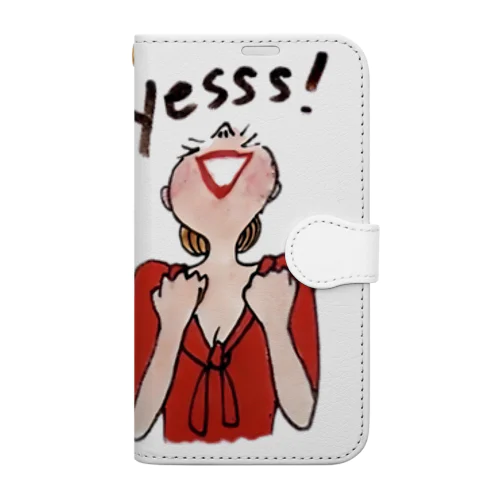 YES! ポジティブWoman Book-Style Smartphone Case