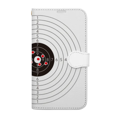 射撃のターゲットの弾痕 Book-Style Smartphone Case