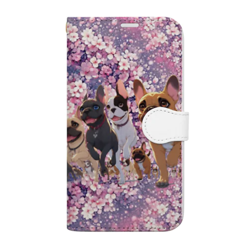 スマホケース✨両面✨フレブル群【桜】 Book-Style Smartphone Case