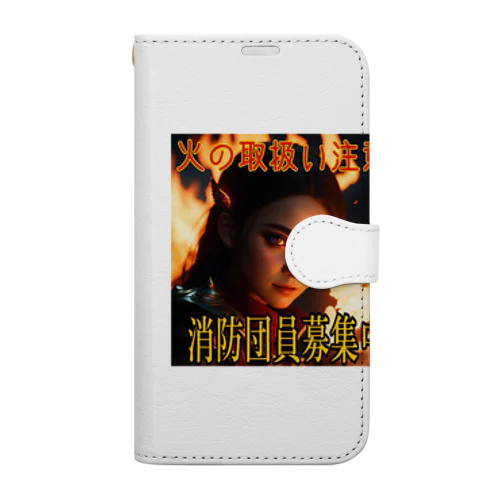 魔法少女(炎)消防団員勧誘する Book-Style Smartphone Case