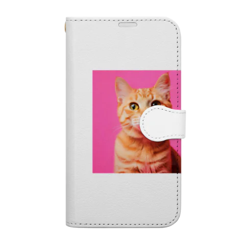 可愛い猫のイラストグッズ Book-Style Smartphone Case