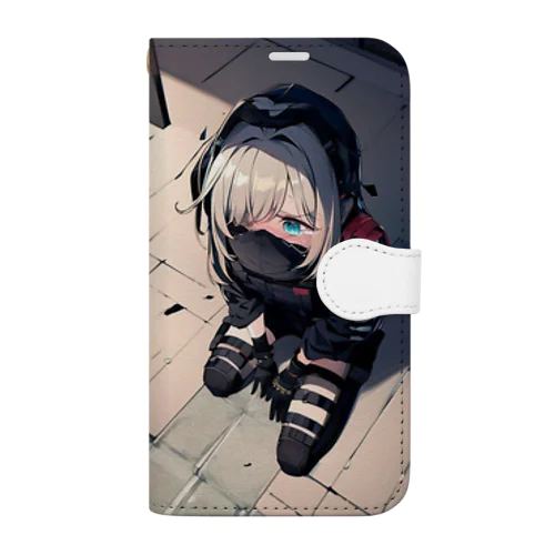 【戦闘員少女】一安心 Book-Style Smartphone Case