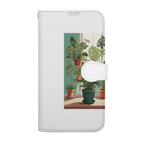 観葉植物のイラスト Book-Style Smartphone Case