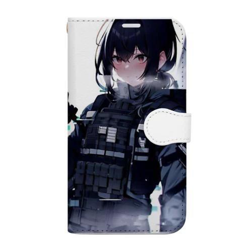 【戦闘員少女】次は私 Book-Style Smartphone Case