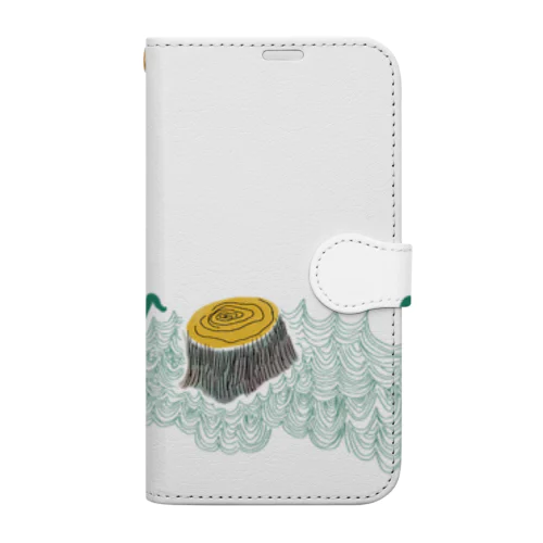 切り株とちょうちょう Book-Style Smartphone Case