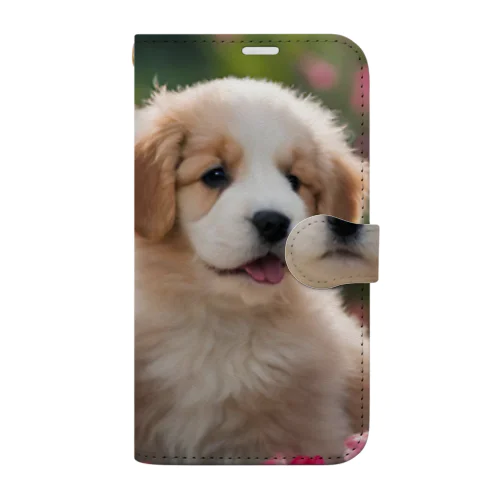 かわいい仔犬のグッズ Book-Style Smartphone Case