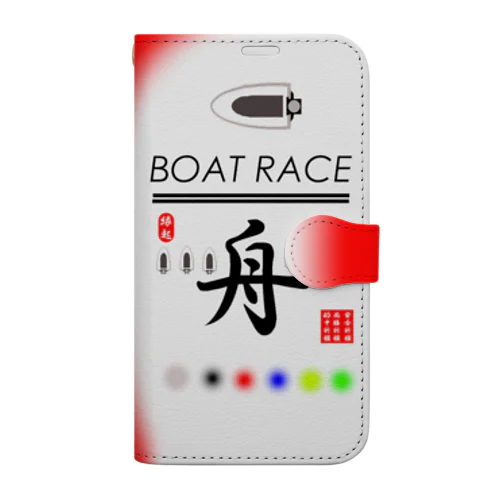 ボートレース 万舟（ BOAT RACE ；安全祈願；必勝祈願；的中祈願 ）三つ巴。 手帳型スマホケース