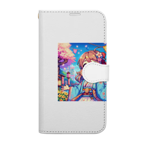 Colorful girl / type1 Book-Style Smartphone Case