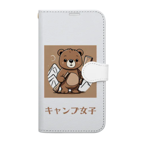 薪割りくまちゃん Book-Style Smartphone Case