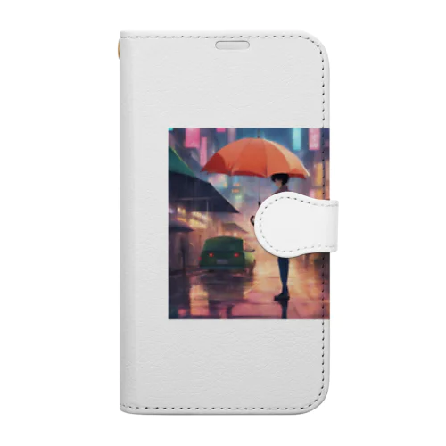 雨宿り Book-Style Smartphone Case