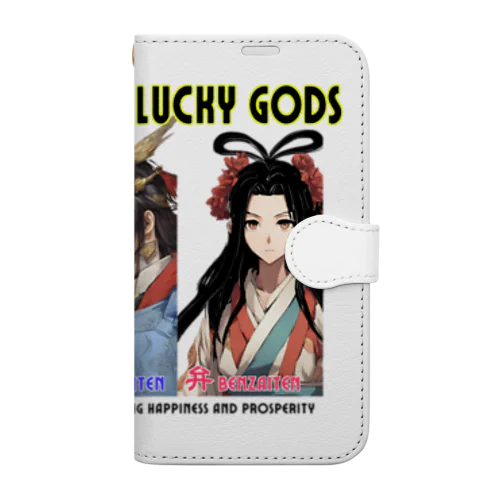 美男美女の七福神!毘沙門天と弁財天! Book-Style Smartphone Case