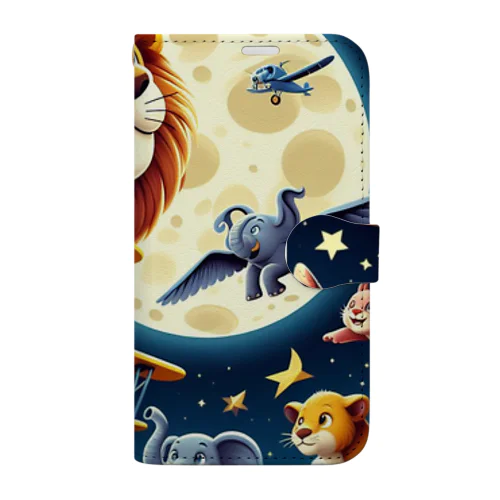 そらとぶライオン01 Book-Style Smartphone Case