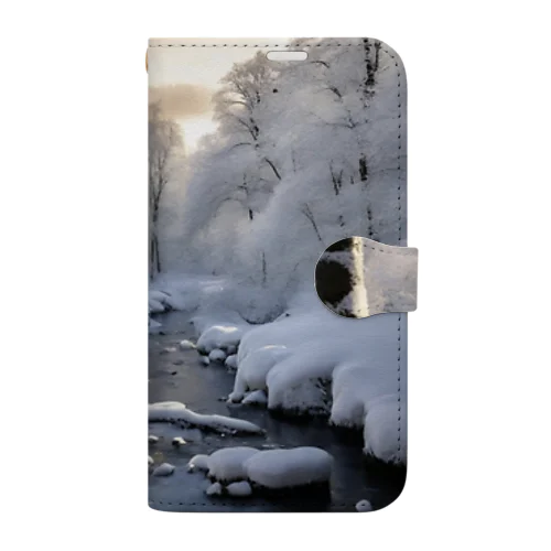 雪景色グッズ Book-Style Smartphone Case