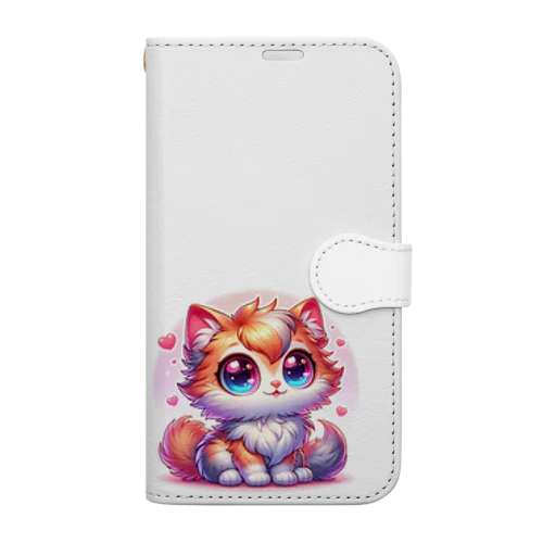 ふわふわ大目な可愛い猫 Book-Style Smartphone Case