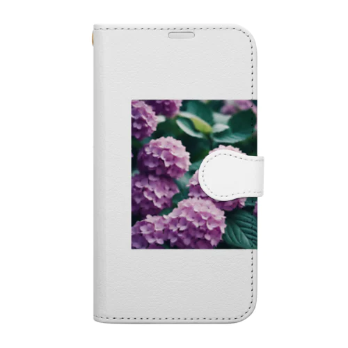 アジサイの球状の花房 Book-Style Smartphone Case