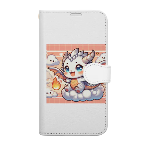 超かわいい！マスコットキャラクターのドラゴン Book-Style Smartphone Case