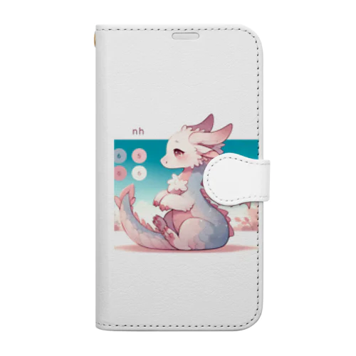 ドラゴンがかわいらしいキャラ Book-Style Smartphone Case