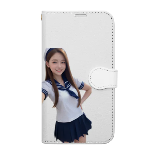 AI美女 Book-Style Smartphone Case