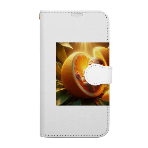 １００％オレンジベビー Book-Style Smartphone Case