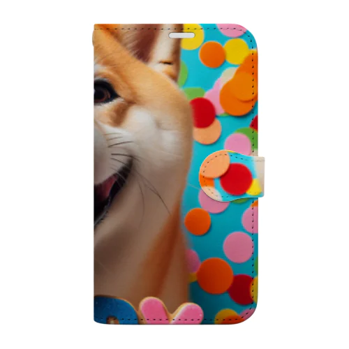 今日もハッピーな柴犬 Book-Style Smartphone Case