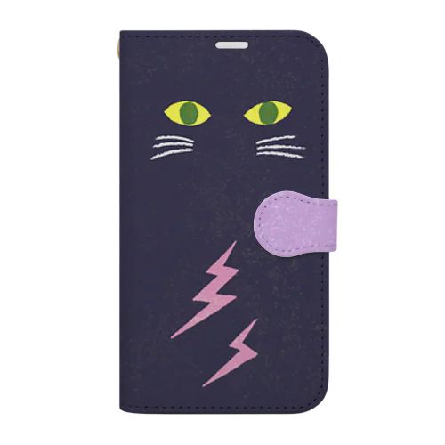 黒猫スマホケース Book-Style Smartphone Case