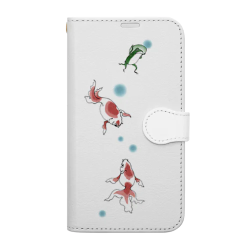 金魚づくし　行列B Book-Style Smartphone Case