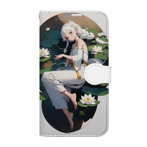 蓮花の少女 Book-Style Smartphone Case