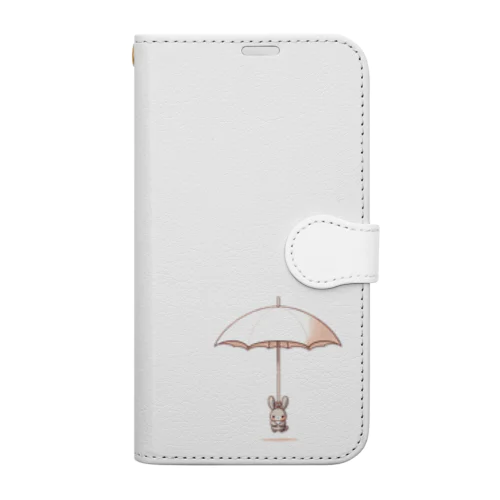 かわいいウサギ傘のグッズ Book-Style Smartphone Case