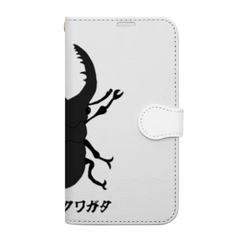 ノコギリクワガタ Book-Style Smartphone Case