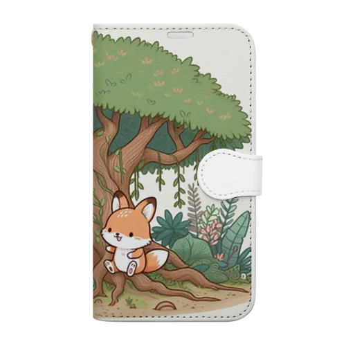 ガジュマルとキツネと森の仲間たち Book-Style Smartphone Case