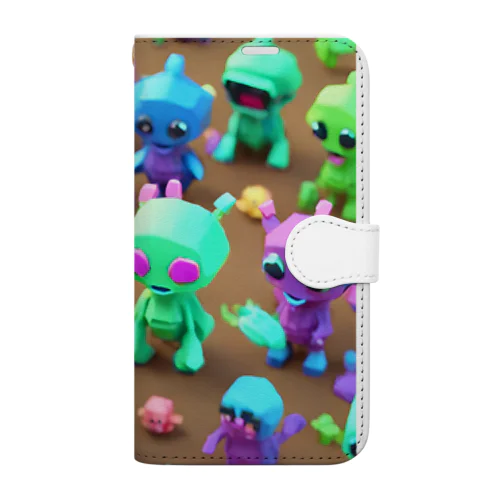 集まれKAWAii宇宙人 Book-Style Smartphone Case