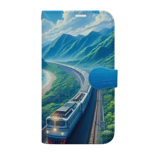 夏の列車 Book-Style Smartphone Case