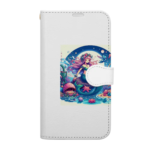 ドッド絵人魚さん Book-Style Smartphone Case