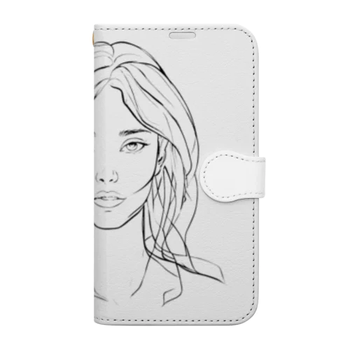 外国人女性 Book-Style Smartphone Case