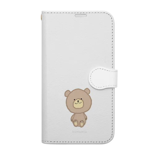 ほのぼのくまちゃん イラストver. Book-Style Smartphone Case