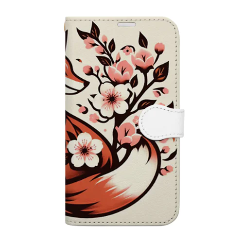 和×桜×狐(背景ありVer.) Book-Style Smartphone Case