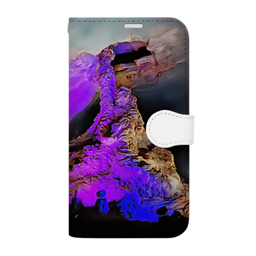 紫の洞窟 Book-Style Smartphone Case