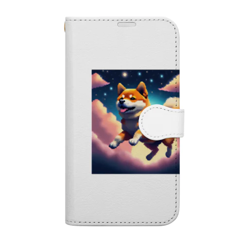 空飛ぶピクセル柴犬 Book-Style Smartphone Case