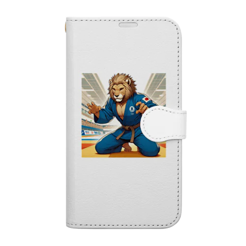 ライオン柔道師範 Book-Style Smartphone Case