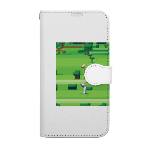 ゴルフをするゴリラ Book-Style Smartphone Case