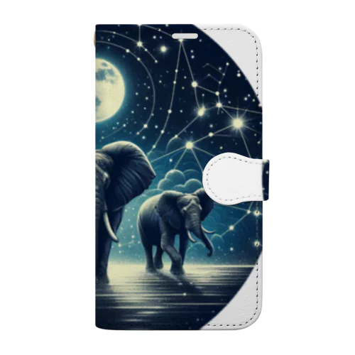 Night  Elephant Symphonic Book-Style Smartphone Case