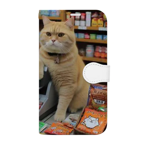 猫とレジ打ち Book-Style Smartphone Case