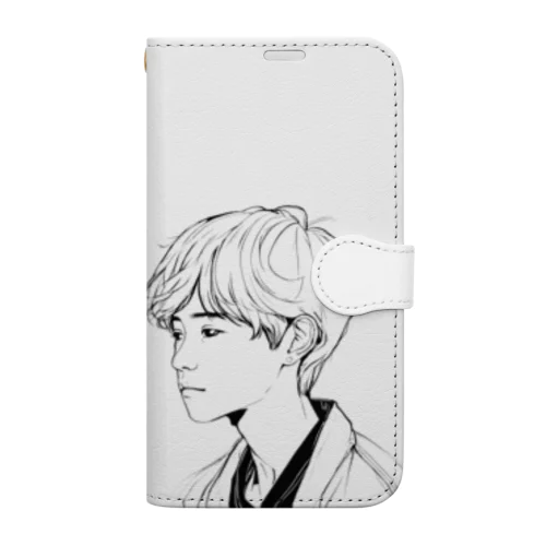 ハーフ系イケメン男子 Book-Style Smartphone Case