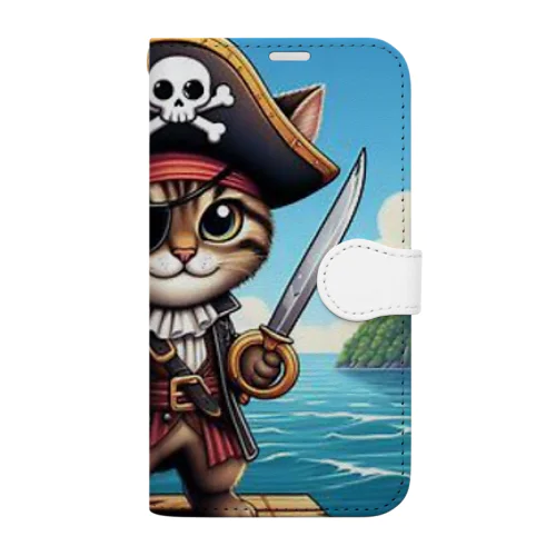 猫と海賊 手帳型スマホケース