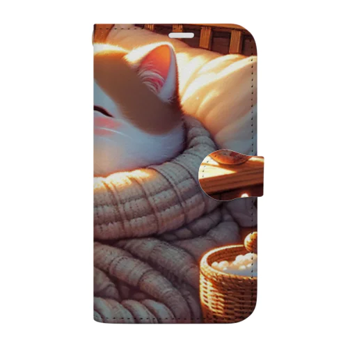 ほのぼのな猫 Book-Style Smartphone Case