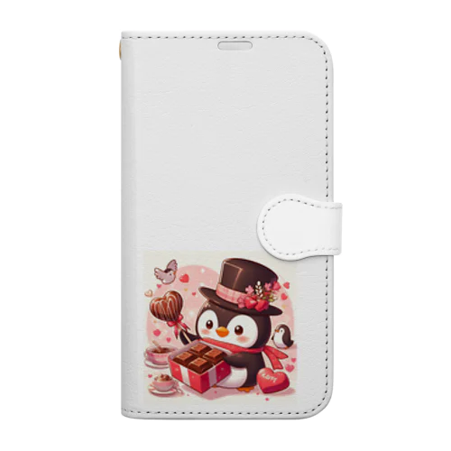 チョコプレゼンツペンギン Book-Style Smartphone Case