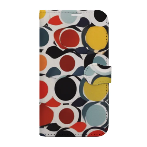 北欧　ドット柄　マリメッコ風　Scandinavian dot pattern Book-Style Smartphone Case